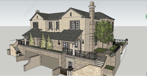 古典歐式獨(dú)棟大別墅風(fēng)格聯(lián)排別墅SU模型設(shè)計(jì)與應(yīng)用